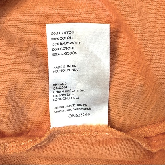 Anthropology Pilcro Smocked Muscle Tee. Orange Size XS #1713 - Picture 11 of 11